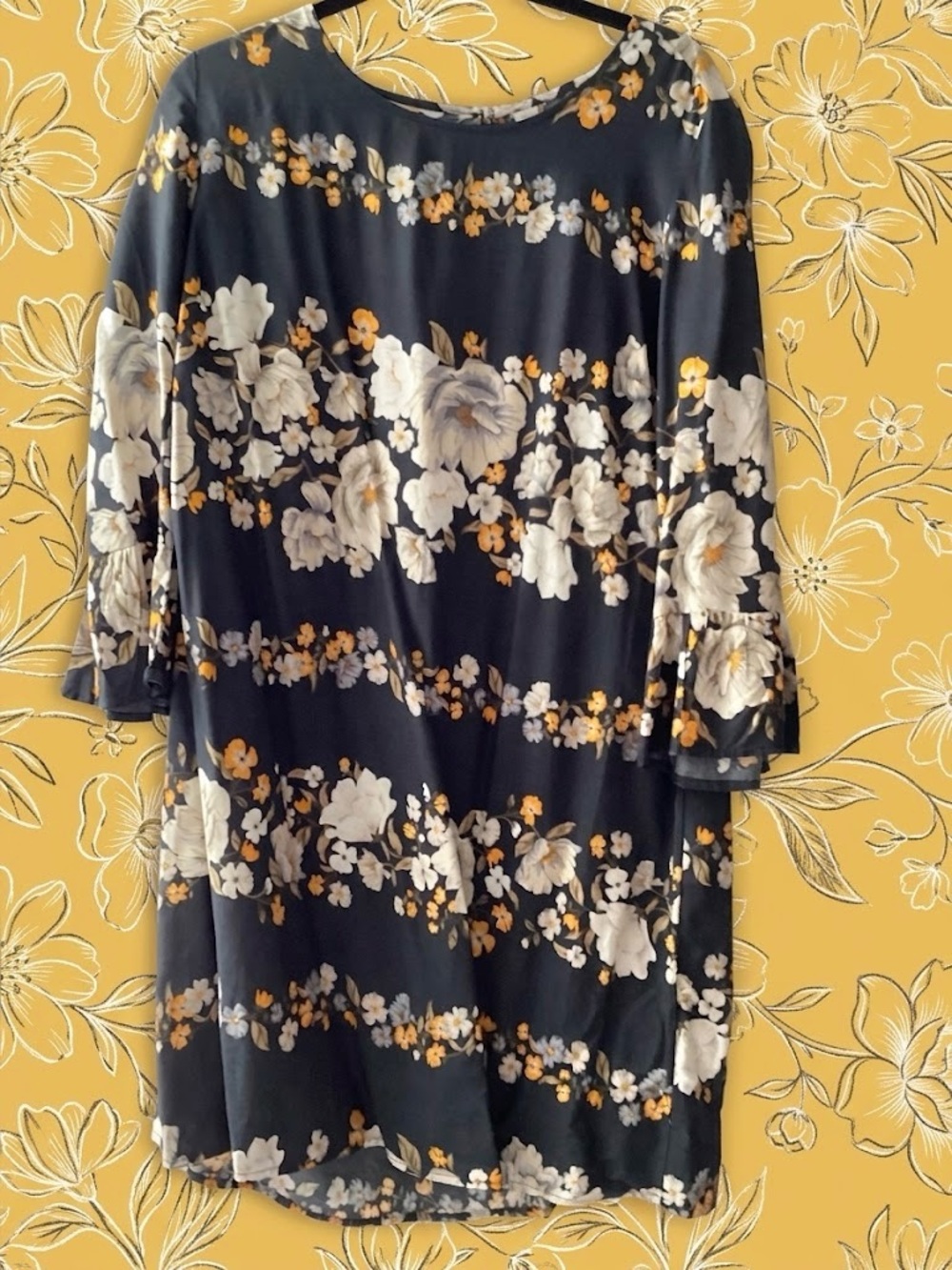 Old Navy Long Sleeve Floral Shift Dress